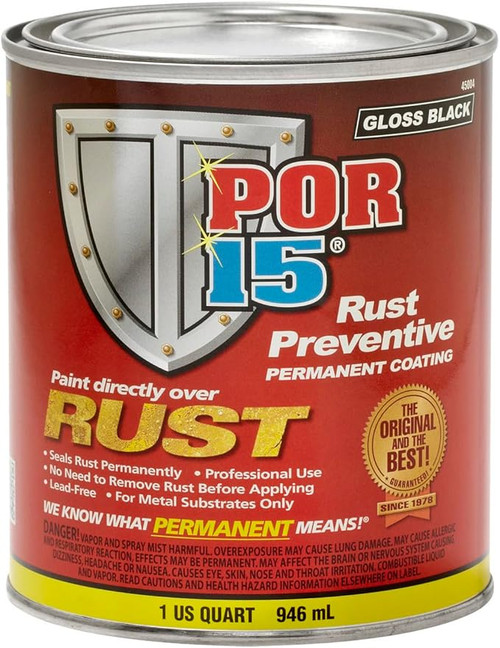 POR-15 Rust Preventive Paint - 1Quart - Gloss Black (45004)