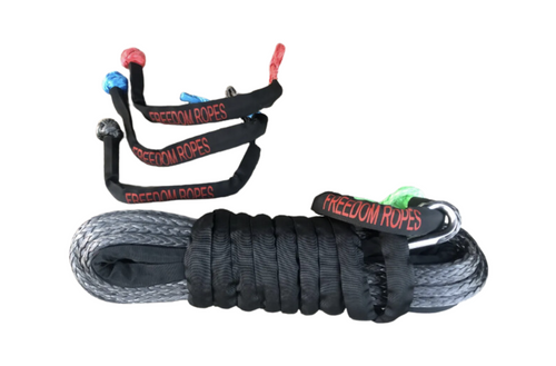 Freedom Ropes 5/16"x50' Synthetic Winchline with Soft Shackle - Durable Winching Tool