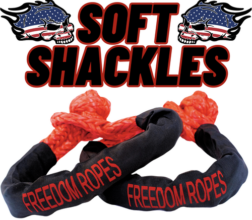 Freedom Ropes 1/2" Green Synthetic Soft Shackles 2-Pack - High-Strength Neon Green Recovery