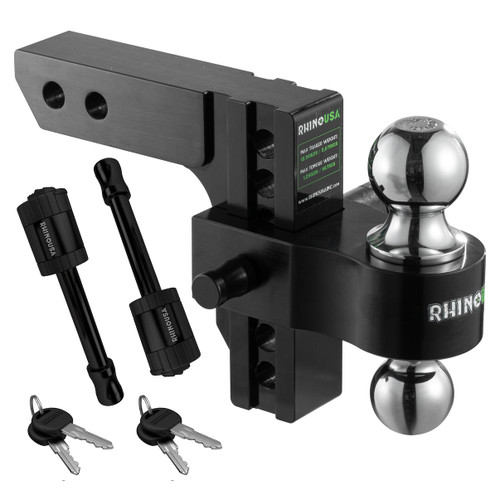Rhino USA 6 inch heavy duty drop hitch 2 inch in black