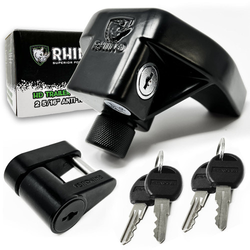 Rhino USA 2 5/16 inch trailer coupler HD lock kit 2-piece