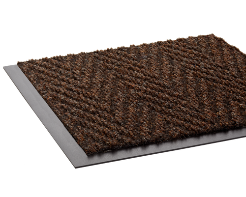 Crown Mats Chevron 6'x60' Brown (CNR0072BR) shown in detail, emphasizing its durability and design.