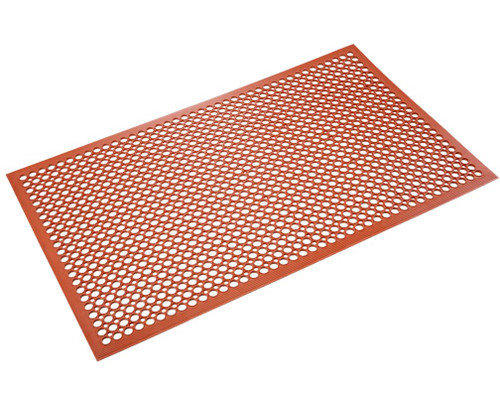 Crown Mats Safewalk-Light Grease-Resistant 3'x5' Terra Cotta (WS CT35TC) shown in detail, emphasizing its durability and design.