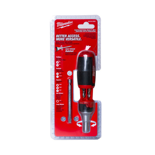 Milwaukee 9-in-1 Square Drive Ratcheting Multi-Bit Driver (48-22-2322)