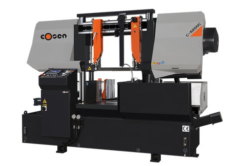 Fully automatic horizontal dual column band saw for superior performance in metal cutting applications