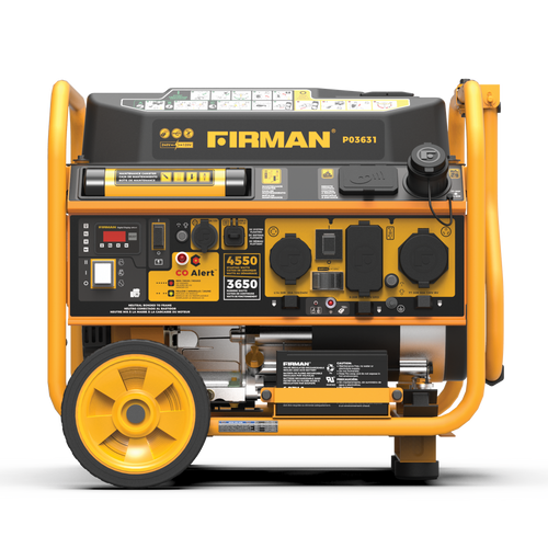 Experience the power and reliability of the Firman Gas Portable Generator 4550/3650 Watt Ultimate Remote Start 120/240V Wheel Kit CO Alert 50 ST CAN (P03631) with advanced technology, perfect for ideal for gas portable generator 4550/3650 watt ultimate remote start 120/240v wheel kit co alert 50 st can (p03631) applications, 18 in performance and efficiency.