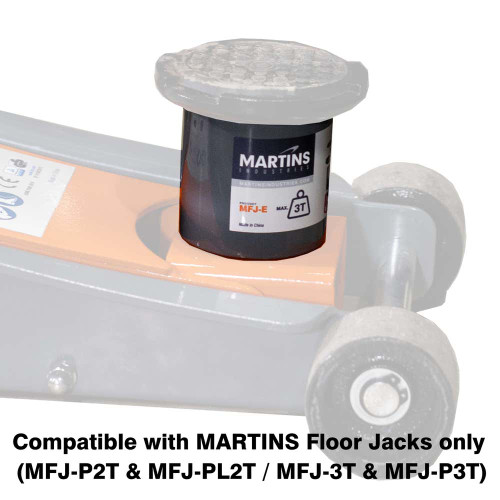 Detailed view of Martins Industries Floor Jack Extension