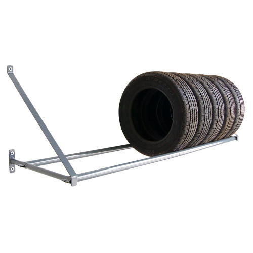 Martins Industries Wall-mount Tire Rack 500 lb Capacity in use