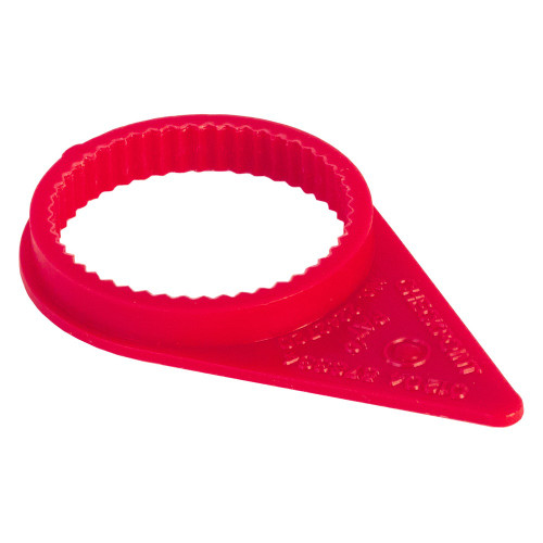 Detailed view of Martins Industries Checktorque red wheel nut indicators