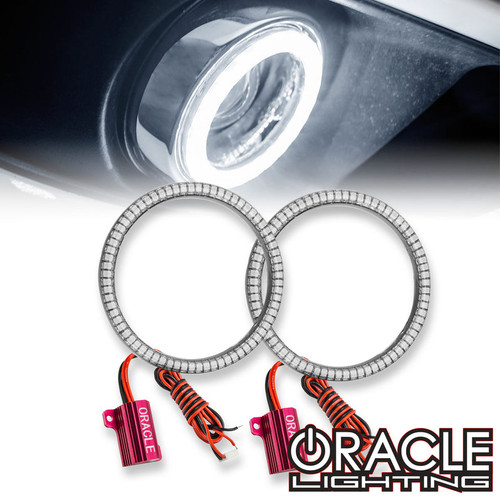 White Variation of Oracle Lighting 2014-2015 Chevrolet Camaro Surface Mount LED Projector Fog Light Halo Kit, ColorSHIFT® - w/ No Controller of Oracle Lighting 2014-2015 Chevrolet Camaro Surface Mount LED Projector Fog Light Halo Kit, Detailed view of Oracle Lighting 2014-2015 Chevrolet Camaro Surface Mount LED Projector Fog Light Halo Kit, Oracle Lighting 2014-2015 Chevrolet Camaro Surface Mount LED Projector Fog Light Halo Kit in white background, Close-up of Oracle Lighting 2014-2015 Chevrolet Camaro Surface Mount LED Projector Fog Light Halo Kit, Different Variations of Oracle Lighting 2014-2015 Chevrolet Camaro Surface Mount LED Projector Fog Light Halo Kit