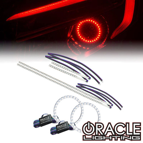 Front view of Oracle Lighting 2016-2018 Honda Pilot ColorSHIFT® DRL Upgrade Halo Kit, Oracle Lighting 2016-2018 Honda Pilot ColorSHIFT® DRL Upgrade Halo Kit in ColorSHIFT® - w/ RF Controller, Oracle Lighting 2016-2018 Honda Pilot ColorSHIFT® DRL Upgrade Halo Kit in ColorSHIFT® - w/ 2.0 Controller, Oracle Lighting 2016-2018 Honda Pilot ColorSHIFT® DRL Upgrade Halo Kit in ColorSHIFT® - w/ No Controller, Oracle Lighting 2016-2018 Honda Pilot ColorSHIFT® DRL Upgrade Halo Kit in ColorSHIFT® - w/ BC1 Controller, Oracle Lighting 2016-2018 Honda Pilot ColorSHIFT® DRL Upgrade Halo Kit in ColorSHIFT® - w/ Simple Controller