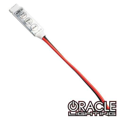 Detailed view of Oracle Lighting In-Line LED RGB Controller, Oracle Lighting In-Line LED RGB Controller in white background, Back view of Oracle Lighting In-Line LED RGB Controller