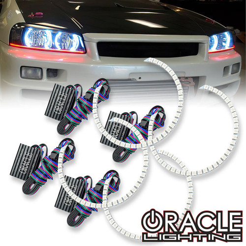 Detailed view of Oracle Lighting ColorSHIFT® Headlight Halo Kit for 1998-2001 Nissan Skyline, White variation of Oracle Lighting ColorSHIFT® Headlight Halo Kit for 1998-2001 Nissan Skyline, ColorSHIFT® - w/ RF Controller of Oracle Lighting ColorSHIFT® Headlight Halo Kit for 1998-2001 Nissan Skyline, ColorSHIFT® - w/ 2.0 Controller of Oracle Lighting ColorSHIFT® Headlight Halo Kit for 1998-2001 Nissan Skyline, ColorSHIFT® - w/ No Controller of Oracle Lighting ColorSHIFT® Headlight Halo Kit for 1998-2001 Nissan Skyline, ColorSHIFT® - w/ BC1 Controller of Oracle Lighting ColorSHIFT® Headlight Halo Kit for 1998-2001 Nissan Skyline, ColorSHIFT® - w/ Simple Controller of Oracle Lighting ColorSHIFT® Headlight Halo Kit for 1998-2001 Nissan Skyline, Oracle Lighting ColorSHIFT® Headlight Halo Kit for 1998-2001 Nissan Skyline in white background
