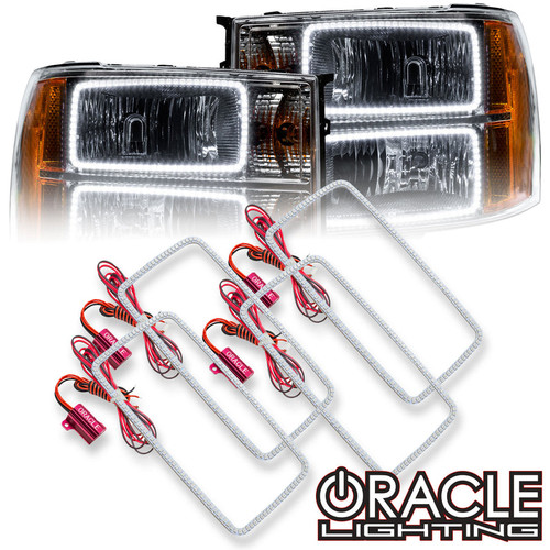 Oracle Lighting LED Halo Kit for 2007-2013 GMC Sierra, ColorSHIFT® - w/ RF Controller of Oracle Lighting LED Halo Kit for 2007-2013 GMC Sierra, ColorSHIFT® - w/ 2.0 Controller of Oracle Lighting LED Halo Kit for 2007-2013 GMC Sierra, ColorSHIFT® - w/ No Controller of Oracle Lighting LED Halo Kit for 2007-2013 GMC Sierra, ColorSHIFT® - w/ BC1 Controller of Oracle Lighting LED Halo Kit for 2007-2013 GMC Sierra, ColorSHIFT® - w/ Simple Controller of Oracle Lighting LED Halo Kit for 2007-2013 GMC Sierra, Oracle Lighting LED Halo Kit for 2007-2013 GMC Sierra in white background