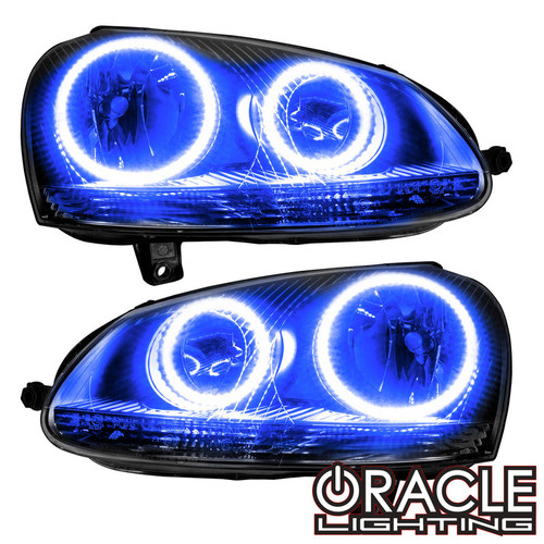 Front view of Oracle Lighting LED Headlight Halo Kit for 2005-2010 Volkswagen Jetta, ColorSHIFT® - w/ RF Controller of Oracle Lighting LED Headlight Halo Kit for 2005-2010 Volkswagen Jetta, ColorSHIFT® - w/ 2.0 Controller of Oracle Lighting LED Headlight Halo Kit for 2005-2010 Volkswagen Jetta, ColorSHIFT® - w/ No Controller of Oracle Lighting LED Headlight Halo Kit for 2005-2010 Volkswagen Jetta, ColorSHIFT® - w/ BC1 Controller of Oracle Lighting LED Headlight Halo Kit for 2005-2010 Volkswagen Jetta, ColorSHIFT® - w/ Simple Controller of Oracle Lighting LED Headlight Halo Kit for 2005-2010 Volkswagen Jetta, Oracle Lighting LED Headlight Halo Kit for 2005-2010 Volkswagen Jetta in white background