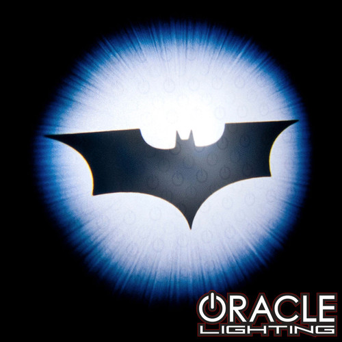 Sample logo projection of Oracle Lighting Dark Knight GOBO LED Door Light Projector, Front view of Oracle Lighting Dark Knight GOBO LED Door Light Projector, Box of Oracle Lighting Dark Knight GOBO LED Door Light Projector, Specifications of Oracle Lighting Dark Knight GOBO LED Door Light Projector, Installation instructions of Oracle Lighting Dark Knight GOBO LED Door Light Projector