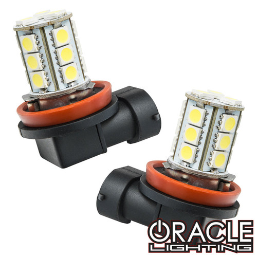 Oracle Lighting H11 18 LED Bulbs Pair in white background