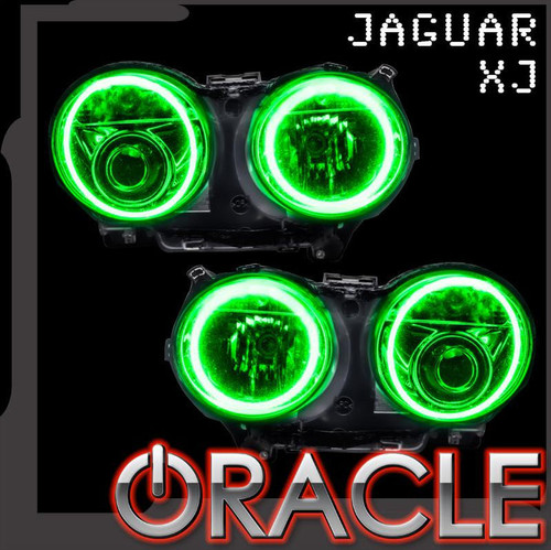 Green variant of Oracle Lighting Jaguar XJ (X350) Headlight Kit, Color samples of Oracle Lighting Jaguar XJ (X350) Headlight Kit, White variant of Oracle Lighting Jaguar XJ (X350) Headlight Kit,  Oracle Lighting Jaguar XJ (X350) Headlight Kit w/RF Controller, Oracle Lighting Jaguar XJ (X350) Headlight Kit w/ 2.0 Controller, Oracle Lighting Jaguar XJ (X350) Headlight Kit w/ No Controller, Oracle Lighting Jaguar XJ (X350) Headlight Kit w/ BC1 Controller, Oracle Lighting Jaguar XJ (X350) Headlight Kit w/ Simple Controller
