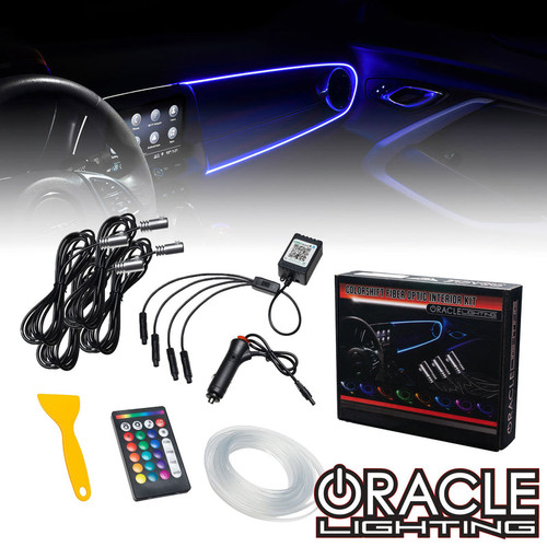 Detailed view of Oracle Lighting ColorSHIFT® Fiber Optic LED Kit, Blue variant of Oracle Lighting ColorSHIFT® Fiber Optic LED Kit, Red variant of Oracle Lighting ColorSHIFT® Fiber Optic LED Kit, Attached Oracle Lighting ColorSHIFT® Fiber Optic LED Kit, Oracle Lighting ColorSHIFT® Fiber Optic LED Kit being used in red, 2 Piece of Oracle Lighting ColorSHIFT® Fiber Optic LED Kit, 4 Piece of Oracle Lighting ColorSHIFT® Fiber Optic LED Kit, 6 Piece of Oracle Lighting ColorSHIFT® Fiber Optic LED Kit
