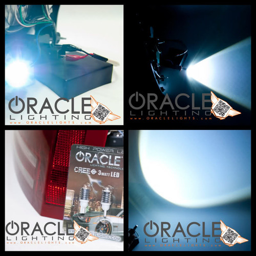 Detailed view of Oracle Lighting 1157 5W CREE LED Reverse Light Bulbs, Front view of Oracle Lighting 1157 5W CREE LED Reverse Light Bulbs, Oracle Lighting 1157 5W CREE LED Reverse Light Bulbs Diagram