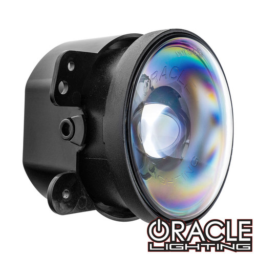 Detailed view of Oracle Lighting Driving Beam LED Emitter, Side view of Oracle Lighting Driving Beam LED Emitter, Back view of Oracle Lighting Driving Beam LED Emitter, Parts of Oracle Lighting Driving Beam LED Emitter, Diagram of Oracle Lighting Driving Beam LED Emitter