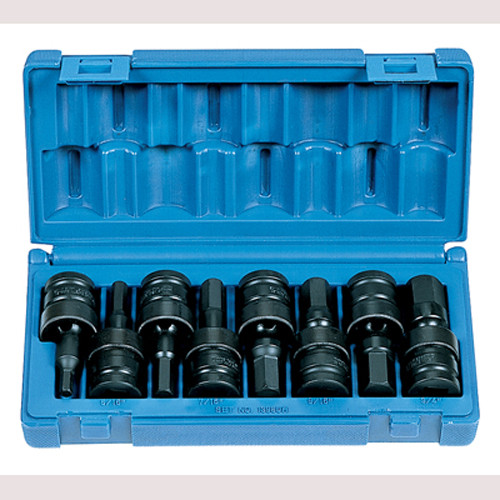 Grey Pneumatic 1398UH 1/2" Drive 8 Piece Universal Hex Driver Set
