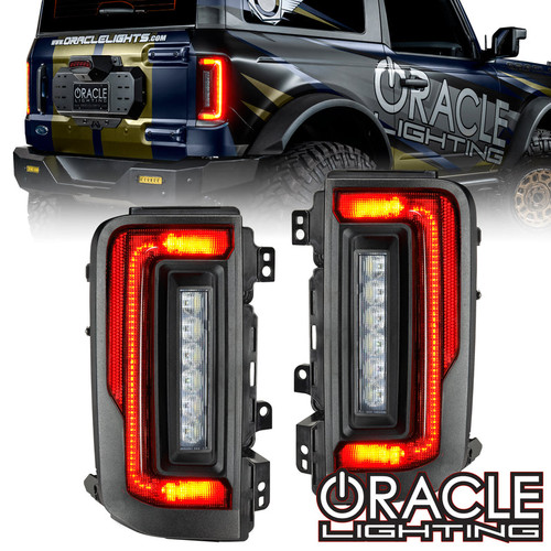 Detailed view of Oracle Lighting Flush Mount LED Tail Lights, Oracle Lighting Flush Mount LED Tail Lights in white background, Back view of Oracle Lighting Flush Mount LED Tail Lights, Close-up of installed Oracle Lighting Flush Mount LED Tail Lights, Installed Oracle Lighting Flush Mount LED Tail Lights, Red variant of Oracle Lighting Flush Mount LED Tail Lights, Tinted variant of Oracle Lighting Flush Mount LED Tail Lights