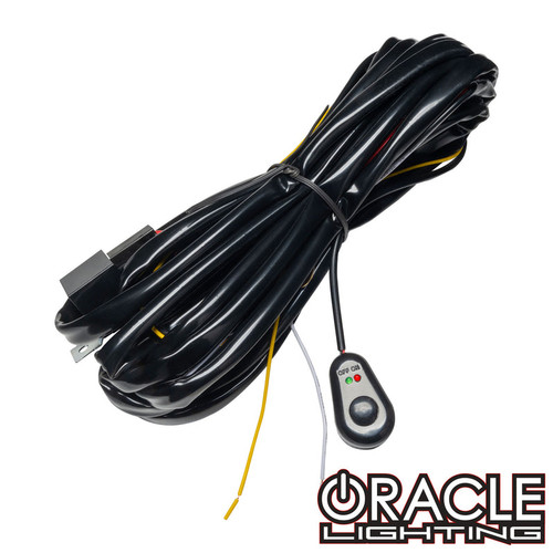 Detailed view of Oracle Lighting Ford Bronco Roof Light Bar Wiring Harness, Close-up of Oracle Lighting Ford Bronco Roof Light Bar Wiring Harness, Oracle Lighting Ford Bronco Roof Light Bar Wiring Harness red and black end, Switch of Oracle Lighting Ford Bronco Roof Light Bar Wiring Harness, Rubbers of Oracle Lighting Ford Bronco Roof Light Bar Wiring Harness