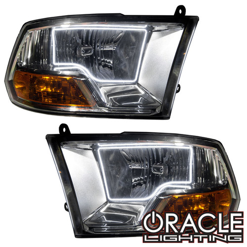 Front view of Oracle Lighting Dodge Ram Non-Sport Pre-Assembled Headlights
