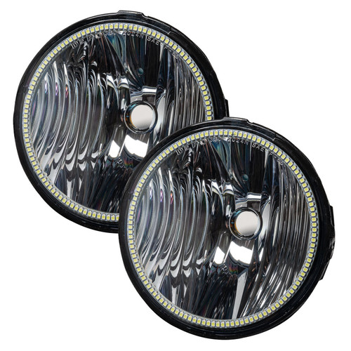 Front view of Oracle Lighting Pre-Assembled fog lights for 2005-2009 Ford Mustang GT, White variation of Oracle Lighting Pre-Assembled fog lights for 2005-2009 Ford Mustang GT, Red variation of Oracle Lighting Pre-Assembled fog lights for 2005-2009 Ford Mustang GT, ColorSHIFT® w/ No Controller of Oracle Lighting Pre-Assembled fog lights for 2005-2009 Ford Mustang GT, Close up view of Oracle Lighting Pre-Assembled fog lights for 2005-2009 Ford Mustang GT, Detailed view of Oracle Lighting Pre-Assembled fog lights for 2005-2009 Ford Mustang GT, Oracle Lighting Pre-Assembled fog lights for 2005-2009 Ford Mustang GT on white background
