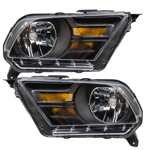 Front view of Oracle Lighting Pre-Assembled Non-HID Headlights for 2010-2014 Ford Mustang, White variation of Oracle Lighting Pre-Assembled Non-HID Headlights for 2010-2014 Ford Mustang, Amber variation of Oracle Lighting Pre-Assembled Non-HID Headlights for 2010-2014 Ford Mustang, ColorSHIFT® - w/ RF Controller of Oracle Lighting Pre-Assembled Non-HID Headlights for 2010-2014 Ford Mustang, ColorSHIFT® - w/ 2.0 Controller of Oracle Lighting Pre-Assembled Non-HID Headlights for 2010-2014 Ford Mustang, ColorSHIFT® - w/ No Controller of Oracle Lighting Pre-Assembled Non-HID Headlights for 2010-2014 Ford Mustang, ColorSHIFT® - w/ BC1 Controller of Oracle Lighting Pre-Assembled Non-HID Headlights for 2010-2014 Ford Mustang, ColorSHIFT® - w/ Simple Controller of Oracle Lighting Pre-Assembled Non-HID Headlights for 2010-2014 Ford Mustang, Close up view of Oracle Lighting Pre-Assembled Non-HID Headlights for 2010-2014 Ford Mustang, Back view of Oracle Lighting Pre-Assembled Non-HID Headlights for 2010-2014 Ford Mustang, Detailed view of Oracle Lighting Pre-Assembled Non-HID Headlights for 2010-2014 Ford Mustang