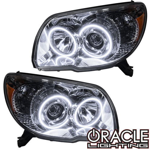 Detailed view of Oracle Lighting Toyota 4-Runner Sport Headlights, Oracle Lighting Toyota 4-Runner Sport Headlights in white background, Side view of Oracle Lighting Toyota 4-Runner Sport Headlights, Back view of Oracle Lighting Toyota 4-Runner Sport Headlights, White variant of Oracle Lighting Toyota 4-Runner Sport Headlights, Red variant of Oracle Lighting Toyota 4-Runner Sport Headlights, Oracle Lighting Toyota 4-Runner Sport Headlights w/ RF Controller, Oracle Lighting Toyota 4-Runner Sport Headlights w/ 2.0 Controller, Oracle Lighting Toyota 4-Runner Sport Headlights w/ No Controller, Oracle Lighting Toyota 4-Runner Sport Headlights w/ BC1 Controller, Oracle Lighting Toyota 4-Runner Sport Headlights w/ Simple Controller