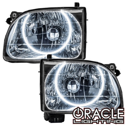 Front view of Oracle Lighting 2001-2004 Toyota Tacoma Pre-Assembled LED Halo Headlights, Oracle Lighting 2001-2004 Toyota Tacoma Pre-Assembled LED Halo Headlights in White, Oracle Lighting 2001-2004 Toyota Tacoma Pre-Assembled LED Halo Headlights in Red, Oracle Lighting 2001-2004 Toyota Tacoma Pre-Assembled LED Halo Headlights in ColorSHIFT® - w/ RF Controller, Oracle Lighting 2001-2004 Toyota Tacoma Pre-Assembled LED Halo Headlights in ColorSHIFT® - w/ 2.0 Controller, Oracle Lighting 2001-2004 Toyota Tacoma Pre-Assembled LED Halo Headlights in ColorSHIFT® - w/ No Controller, Oracle Lighting 2001-2004 Toyota Tacoma Pre-Assembled LED Halo Headlights in ColorSHIFT® - w/ BC1 Controller, Oracle Lighting 2001-2004 Toyota Tacoma Pre-Assembled LED Halo Headlights in ColorSHIFT® - w/ Simple Controller, Detailed view of Oracle Lighting 2001-2004 Toyota Tacoma Pre-Assembled LED Halo Headlights, Back view of Oracle Lighting 2001-2004 Toyota Tacoma Pre-Assembled LED Halo Headlights