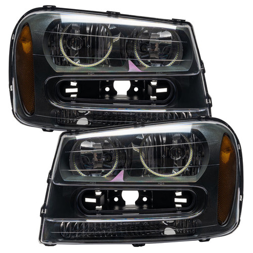 Detailed view of Oracle Lighting Chevrolet Trail Blazer Headlights, Back variant of Oracle Lighting Chevrolet Trail Blazer Headlights, White variant of Oracle Lighting Chevrolet Trail Blazer Headlights, Blue variant of Oracle Lighting Chevrolet Trail Blazer Headlights, ColorSHIFT® Oracle Lighting Chevrolet Trail Blazer Headlights w/ RF Controller, ColorSHIFT® Oracle Lighting Chevrolet Trail Blazer Headlights w/ 2.0 Controller, ColorSHIFT® Oracle Lighting Chevrolet Trail Blazer Headlights w/ No Controller, ColorSHIFT® Oracle Lighting Chevrolet Trail Blazer Headlights w/ BC1 Controller, ColorSHIFT® Oracle Lighting Chevrolet Trail Blazer Headlights w/ Simple Controller