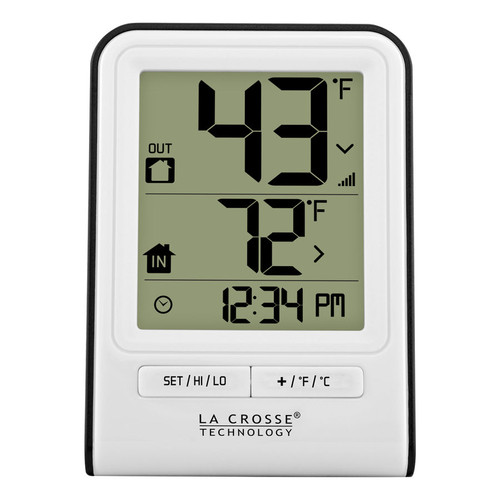 Wireless Thermometer for indoor/outdoor temperature monitoring, easy installation and clear display for any environment.
