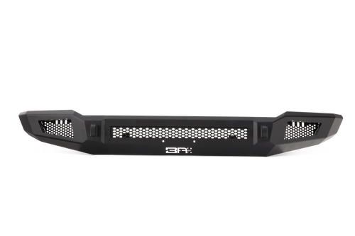 Front view of Body Armor 2018-2020 Ford F-150 Ambush Front Bumper, Side view of Body Armor 2018-2020 Ford F-150 Ambush Front Bumper, Side angle of Body Armor 2018-2020 Ford F-150 Ambush Front Bumper