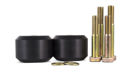 Complete set of Ford F-250/F-350 4WD 2.0" Coil Spacer, Bolts of Ford F-250/F-350 4WD 2.0" Coil Spacer, Ford F-250/F-350 4WD 2.0" Coil Spacer in white background