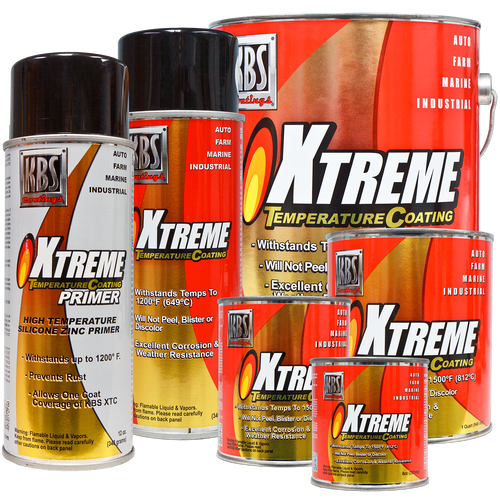 Set of KBS Coatings XTC High Temp Exhaust Paint, Color Chart of KBS Coatings XTC High Temp Exhaust Paint, KBS Coatings XTC High Temp Exhaust Paint After Use