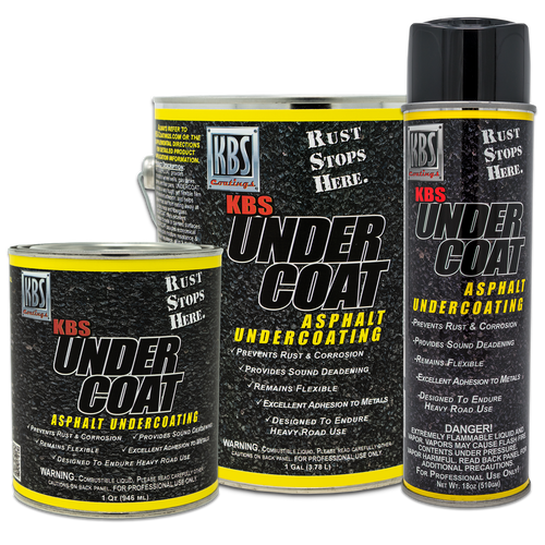 Set of KBS Coatings UnderCoat Asphalt Coating, KBS Coatings UnderCoat Specifications