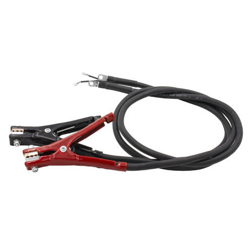Detailed view of AutoMeter Positive/Negative Lead and Clamp Assembly