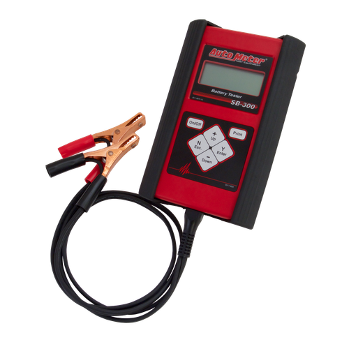Front view of AutoMeter Technician Grade Intelligent Handheld Battery Tester, Back view of AutoMeter Technician Grade Intelligent Handheld Battery Tester