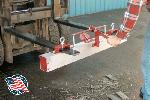 Front view of Shields Magnetics The Terminator Dual Purpose Magnetic Sweeper, Shields Magnetics The Terminator Dual Purpose Magnetic Sweeper in Use, Close up view of Shields Magnetics The Terminator Dual Purpose Magnetic Sweeper