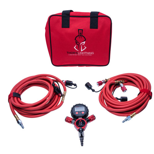 Thor's Lightning Rapid 4-Tire Portable Adventure Air System with digital gauge