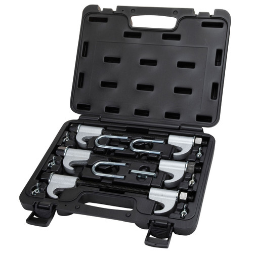 Fairmount Tools 3 Pc External Spring Compressor Set in a Storage Case, Fairmount Tools 3 Pc External Spring Compressor Set  in Use, Detailed view of Fairmount Tools 3 Pc External Spring Compressor Set