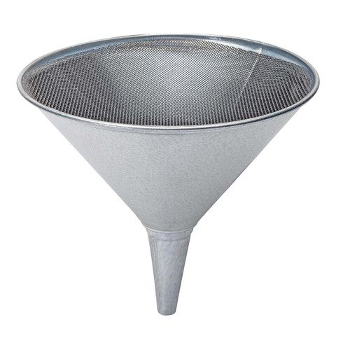 Eastwood Abrasive Media Funnel Strainer in white background, Close up view of Eastwood Abrasive Media Funnel Strainer, Eastwood Abrasive Media Funnel Strainer in Use