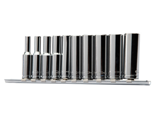 Close-up of Eastwood 10pc - 1/4 Inch Drive MM Deep Socket Set