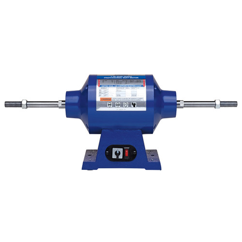 Front view of Eastwood 1HP Dual Speed Professional Buff Motor, Back view of Eastwood 1HP Dual Speed Professional Buff Motor, Detailed view of Eastwood 1HP Dual Speed Professional Buff Motor, Close up view of Eastwood 1HP Dual Speed Professional Buff Motor