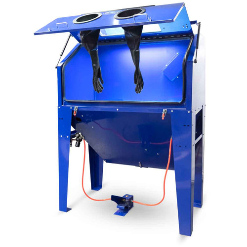 Front view of Eastwood Abrasive Media Blast Cabinet B100, Layout of Eastwood Abrasive Media Blast Cabinet B100