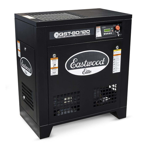 Eastwood Elite QST® 80/120 Scroll Air Compressor in white background, Uncovered Eastwood Elite QST® 80/120 Scroll Air Compressor