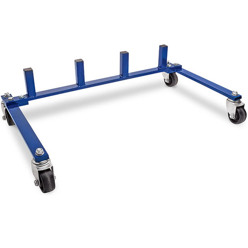 Eastwood Hydraulic Wheel Dolly Storage Rack in White Background, Eastwood Hydraulic Wheel Dolly Storage Rack in Use